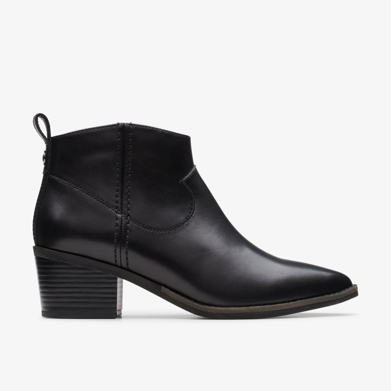 Morzine Sky Ankle Boot Black Leather | Clarks For Sale