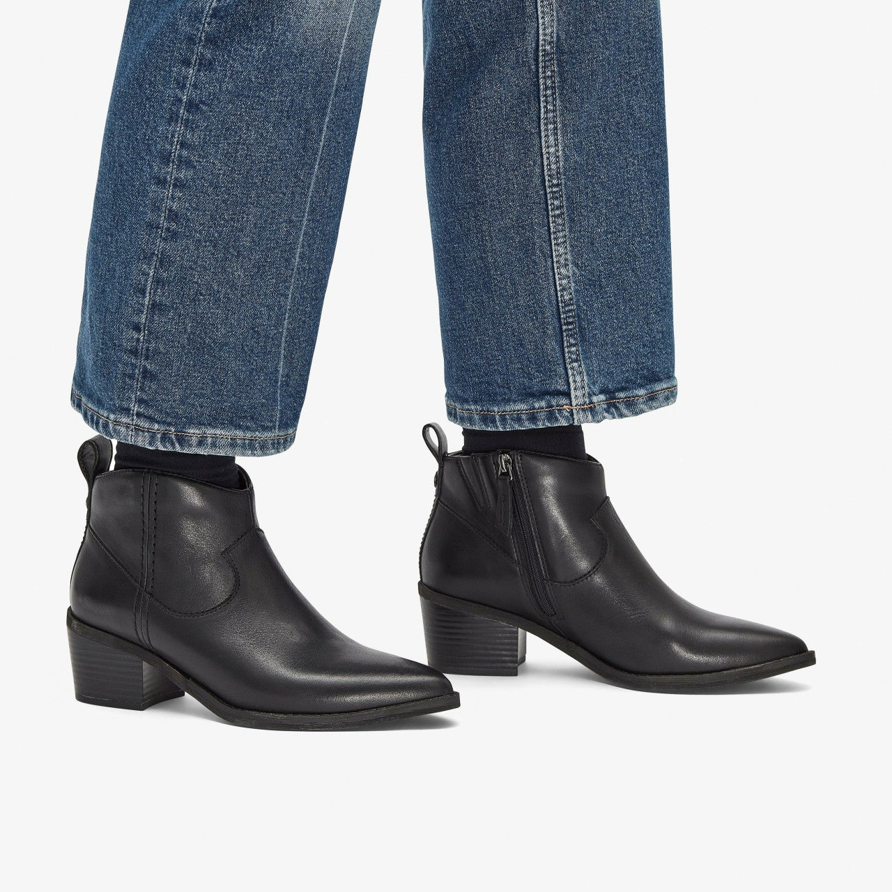 Morzine Sky Ankle Boot Black Leather | Clarks For Sale