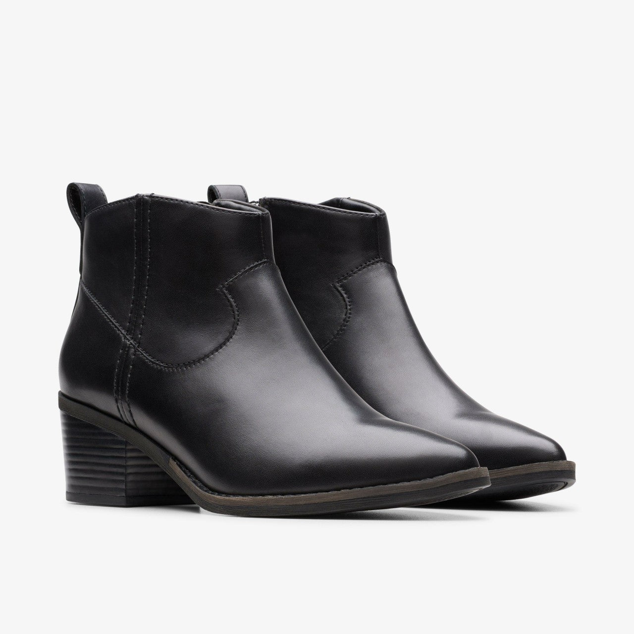 Morzine Sky Ankle Boot Black Leather | Clarks For Sale