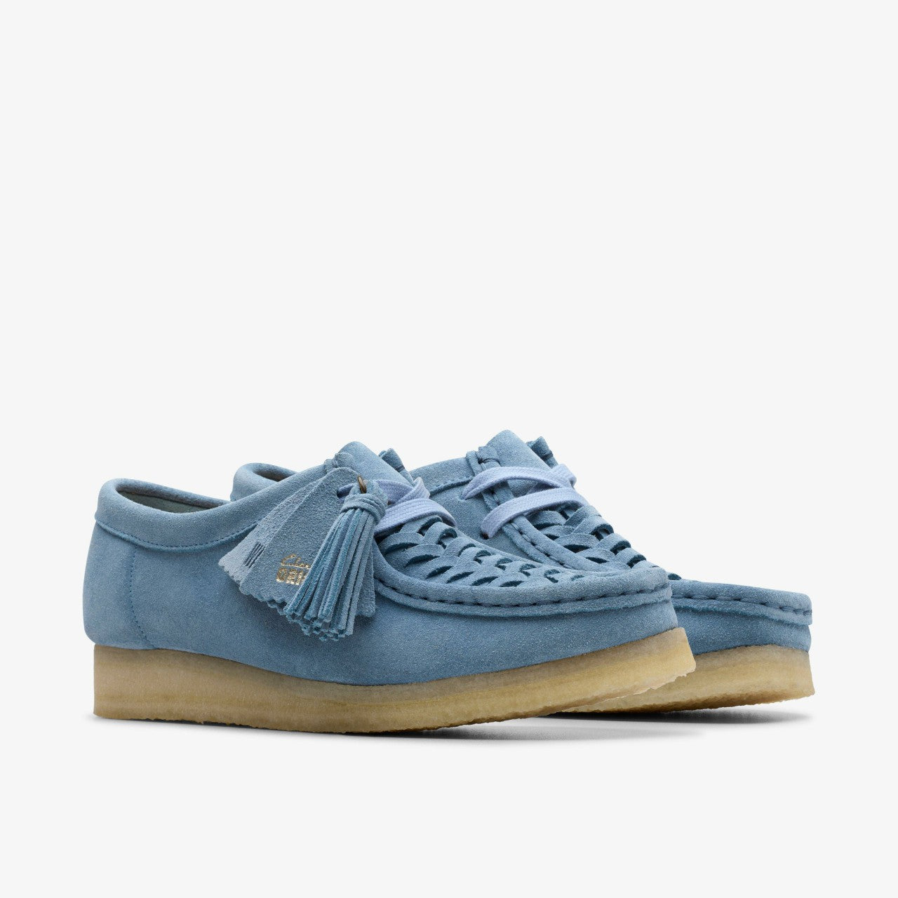 Wallabee Weave Powder Blue Suede | Clarks For Sale