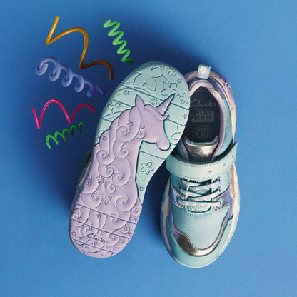 Tidal Shell Kid Light Blue Combination | Clarks Sale