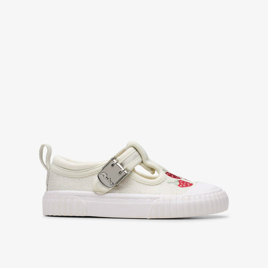 Foxing Berry Toddler Silver Fabric | Clarks US
