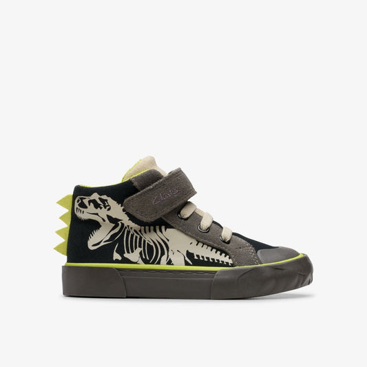 Foxing Rex Hi Toddler Black Canvas | Clarks Sale