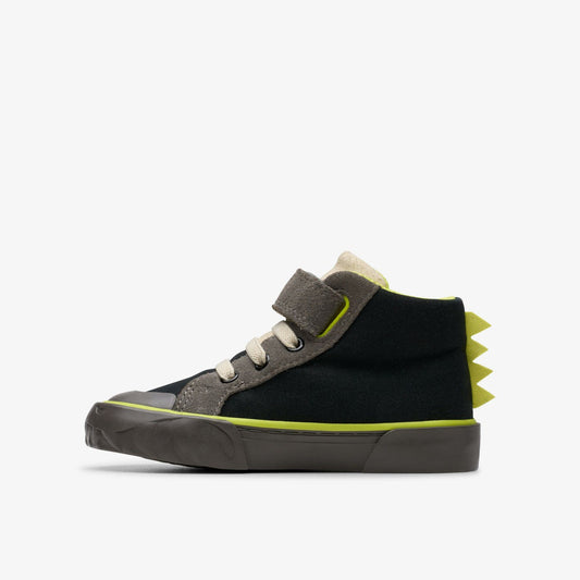 Foxing Rex Hi Toddler Black Canvas | Clarks Sale