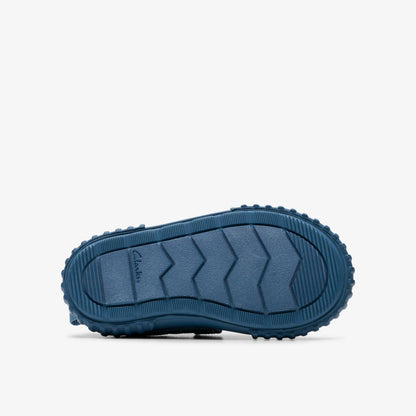 Foxing Stitch Toddler Blue Fabric | Clarks US