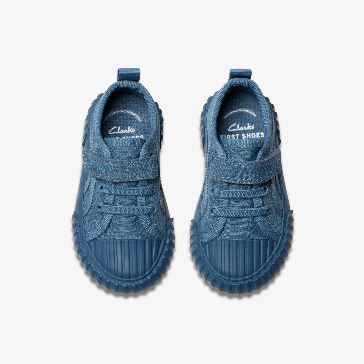 Foxing Stitch Toddler Blue Fabric | Clarks US