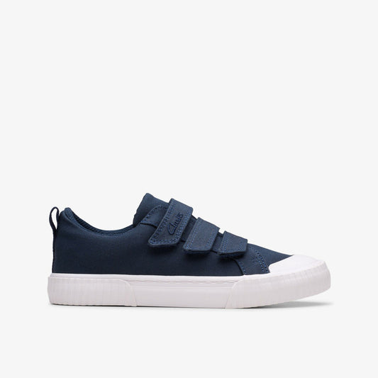 Foxing Vibe Kid Navy Canvas | Clarks