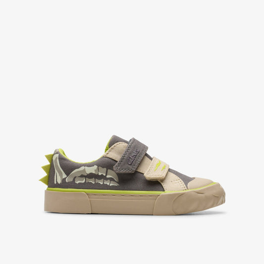 Foxing Stomp Toddler Grey Canvas | Clarks Onsale