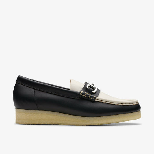 Wallabee Loafer HBIT Black/White Leather | Clarks For Sale