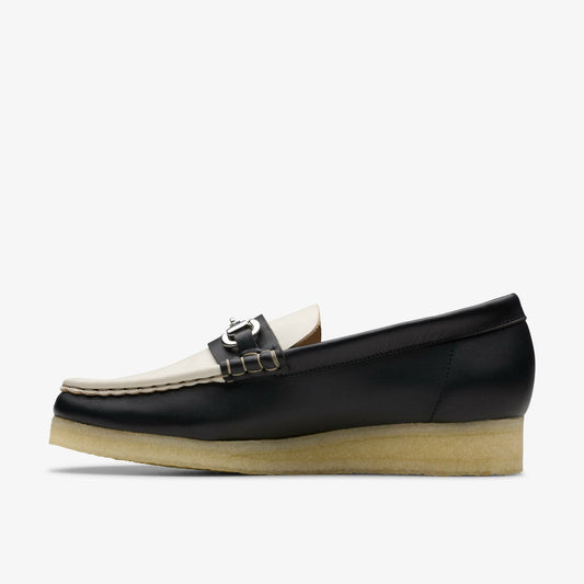 Wallabee Loafer HBIT Black/White Leather | Clarks For Sale