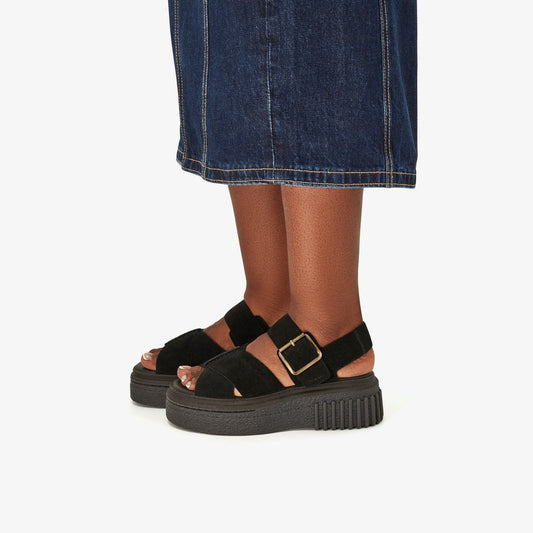 Evamar Wish Black Suede | Clarks