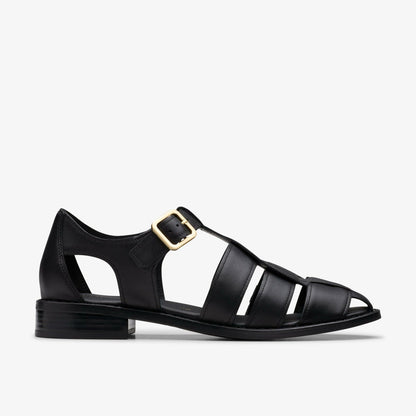 Hana Sun Black Leather | Clarks For Sale