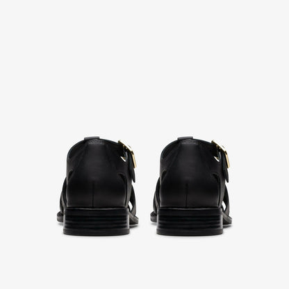 Hana Sun Black Leather | Clarks For Sale