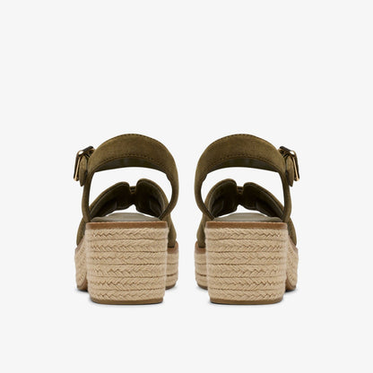 Coledale Strap Dark Olive Suede | Clarks