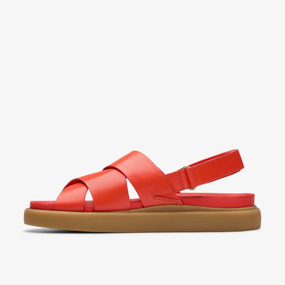 Aristella Sun Bright Red Leather | Clarks