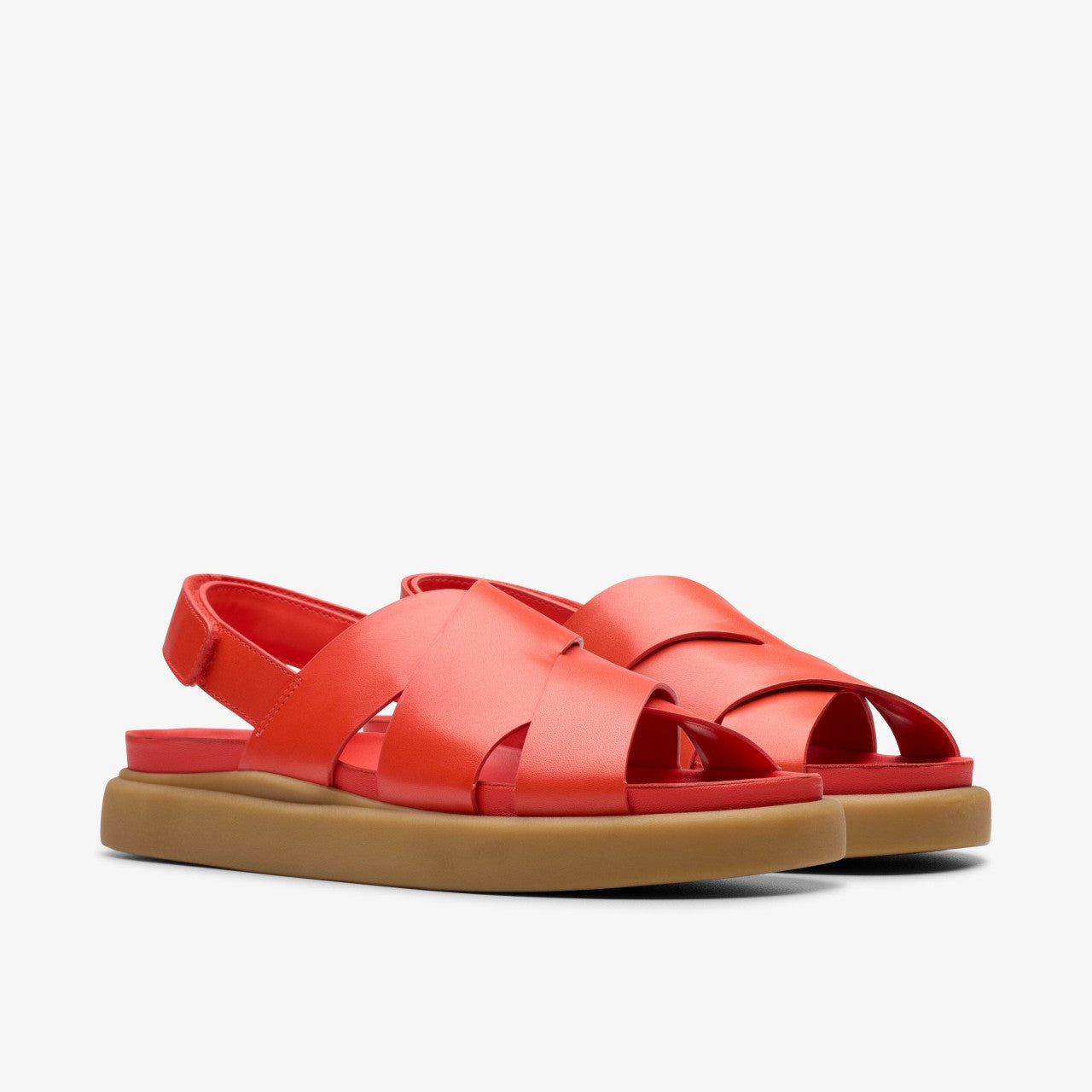 Aristella Sun Bright Red Leather | Clarks