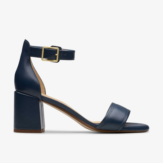 Ezoria Mae Navy Leather | Clarks