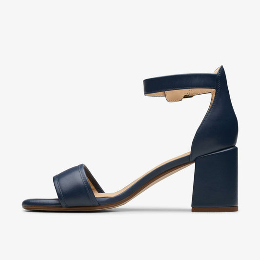 Ezoria Mae Navy Leather | Clarks