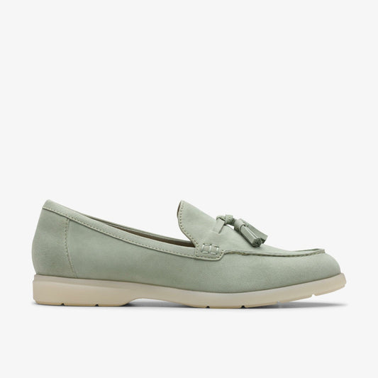 Narini Edge Light Green Suede | Clarks Discount