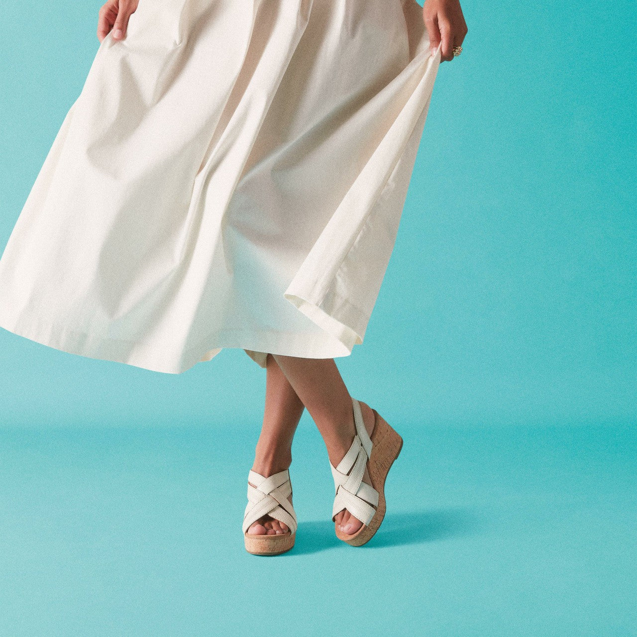 Sabina Sling Cream Leather | Clarks For Sale