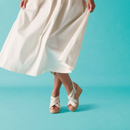 Sabina Sling Cream Leather | Clarks For Sale