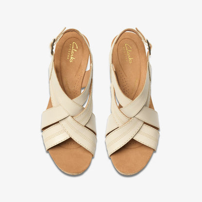 Sabina Sling Cream Leather | Clarks For Sale