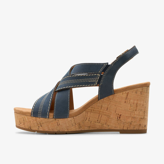 Sabina Sling Navy Nubuck | Clarks For Sale