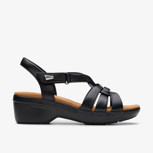 Tuleah Cross Black Leather | Clarks Discount
