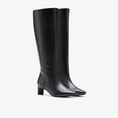 Edina Tall Black Leather | Clarks Onsale