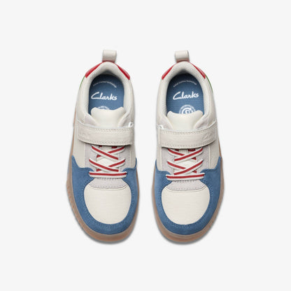 Oslo Vibe Kid White/Blue | Clarks Sale