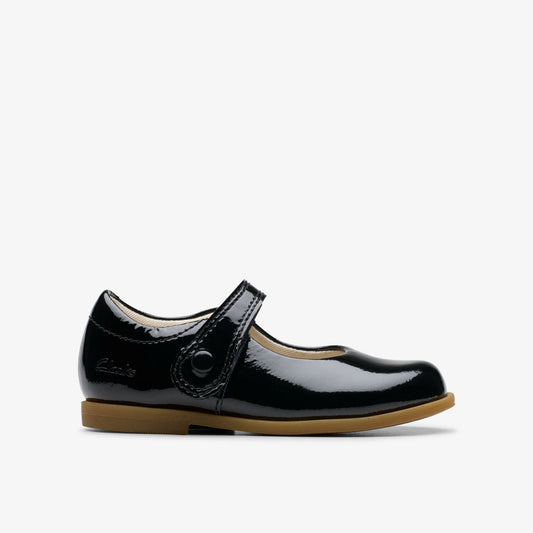 Drew Tap Toddler Black Patent | Clarks Sale
