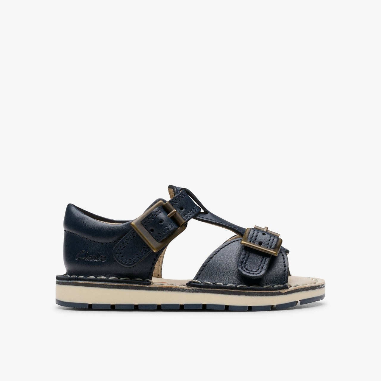 Playsun Toddler Navy Leather | Clarks
