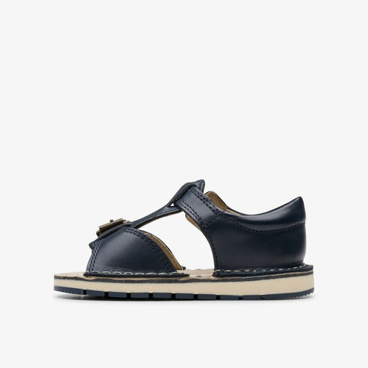 Playsun Toddler Navy Leather | Clarks