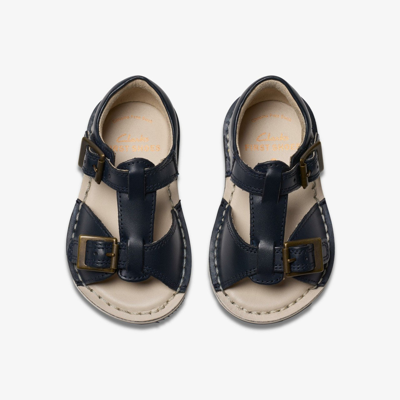 Playsun Toddler Navy Leather | Clarks