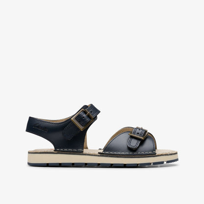 Playsun Kid Navy Leather | Clarks Discount
