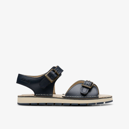 Playsun Kid Navy Leather | Clarks Discount