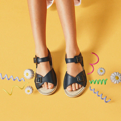 Playsun Kid Navy Leather | Clarks Discount