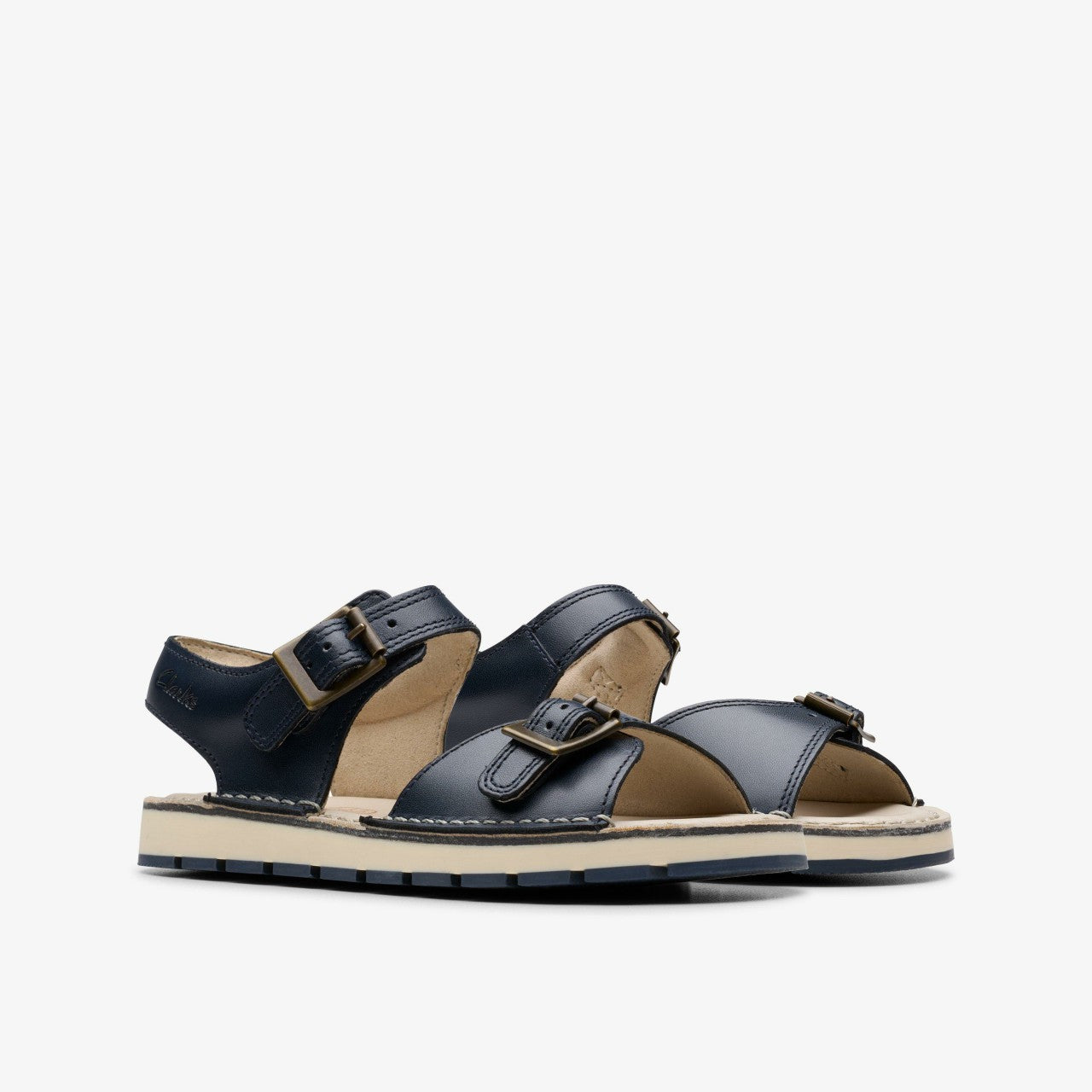 Playsun Kid Navy Leather | Clarks Discount