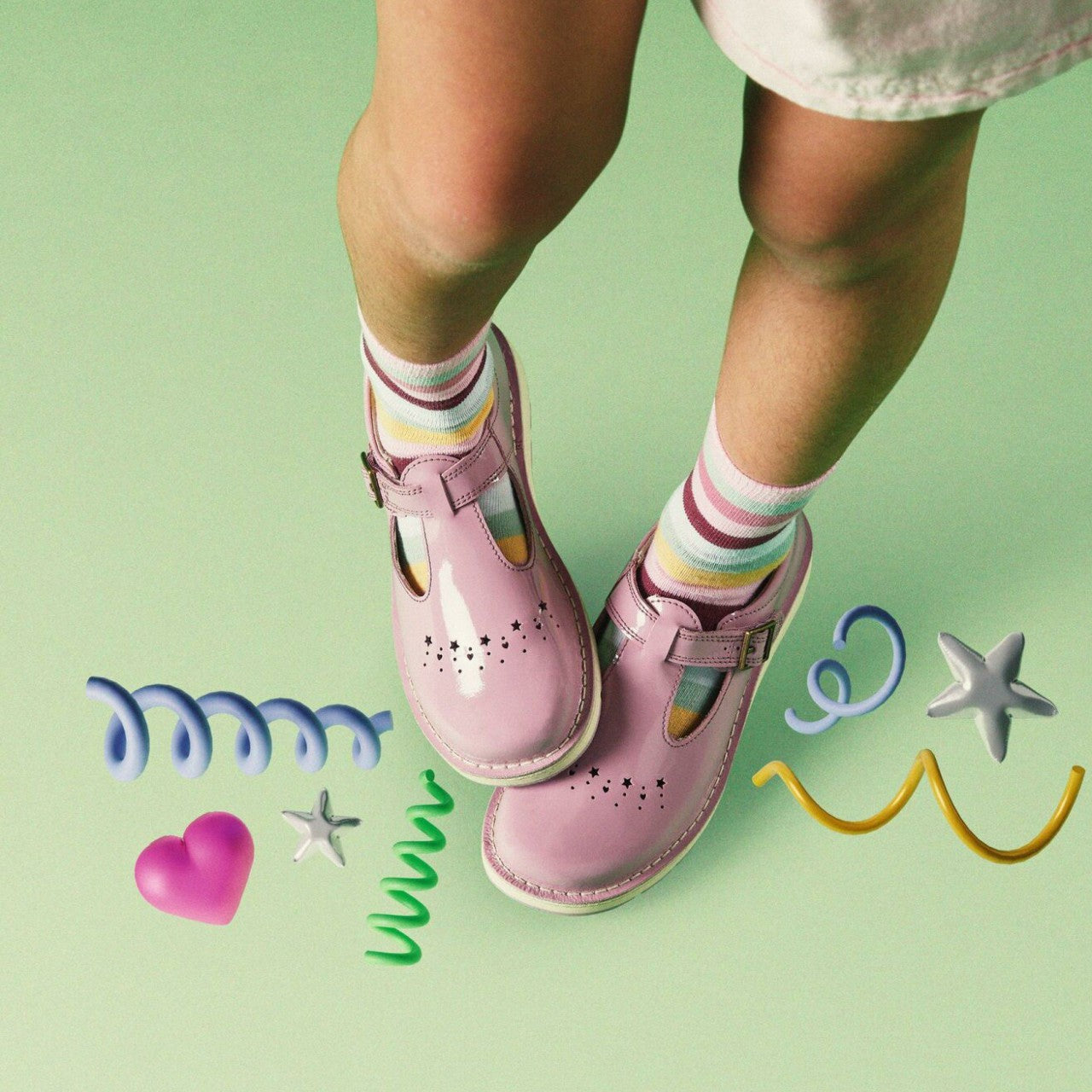Joyful Skip Kid Pink Patent | Clarks
