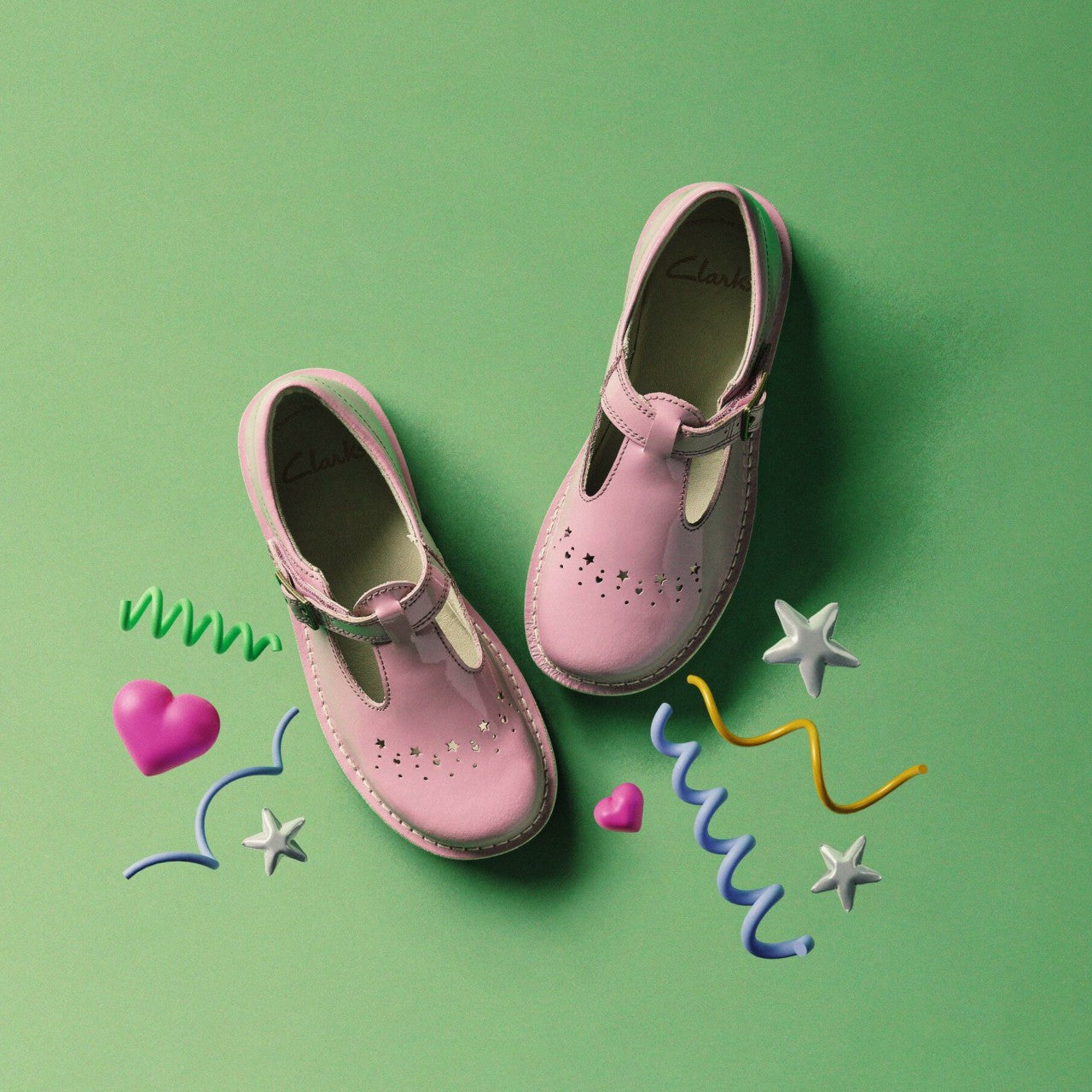 Joyful Skip Kid Pink Patent | Clarks