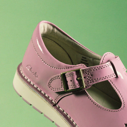 Joyful Skip Kid Pink Patent | Clarks