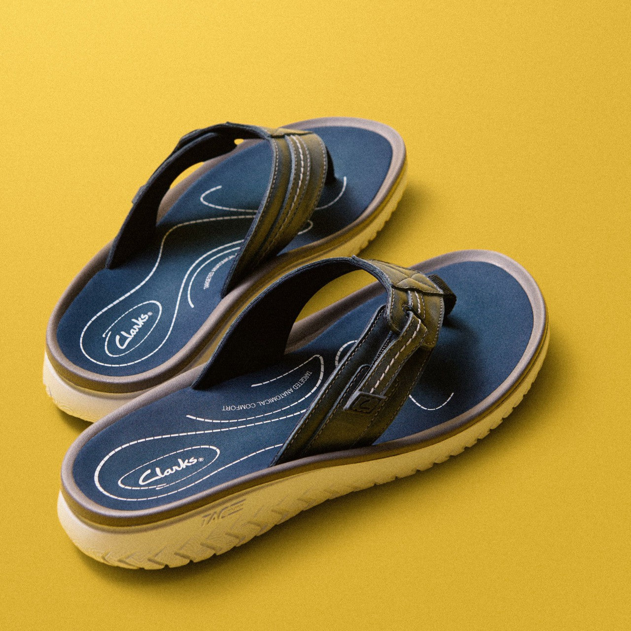 Wesley Sun Navy Leather | Clarks Sale
