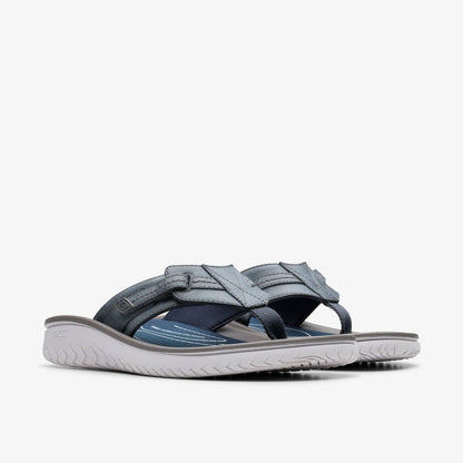 Wesley Sun Navy Leather | Clarks Sale