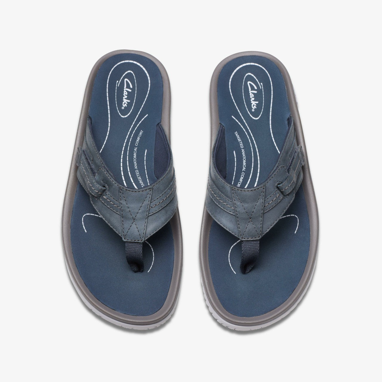 Wesley Sun Navy Leather | Clarks Sale