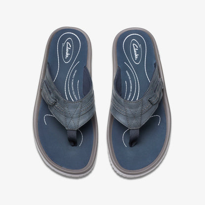 Wesley Sun Navy Leather | Clarks Sale