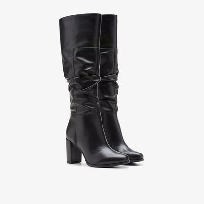 Freva 85 Slouch Black Leather | Clarks
