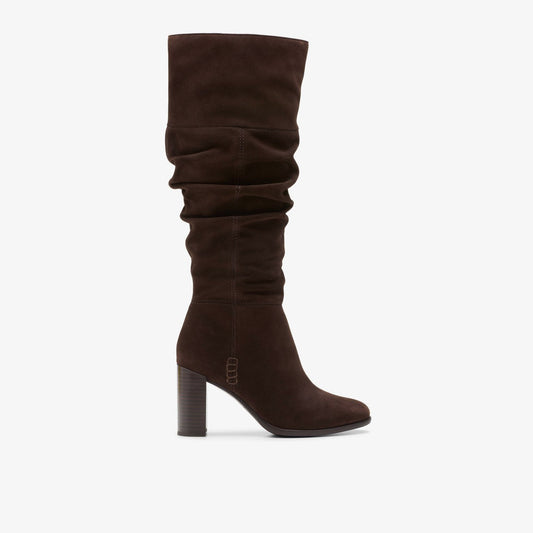 Freva 85 Slouch Dark Brown Suede | Clarks Discount