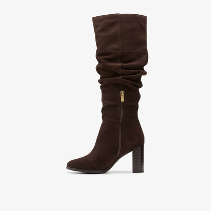 Freva 85 Slouch Dark Brown Suede | Clarks Discount