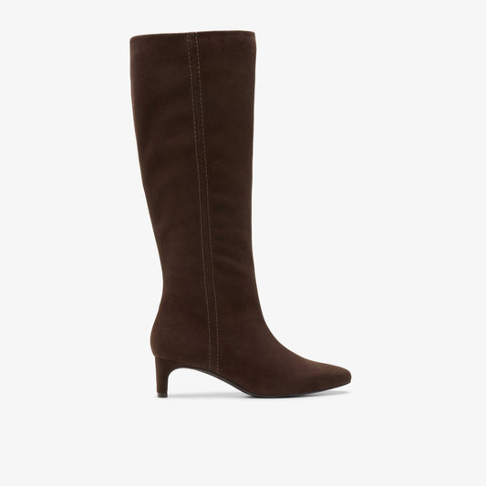 Edina Tall Dark Brown Suede | Clarks Sale