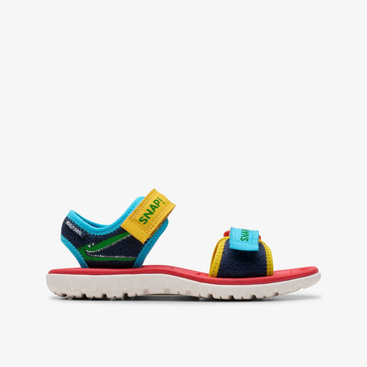 Roald Dahl The Enormous Crocodile Surfing Ace Kid Navy Print | Clarks